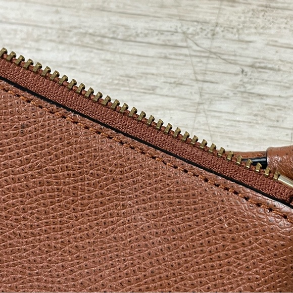 Coach Women's Wristlet Wallet in Crossgrain Leather - Saddle - Picture 6 of 11